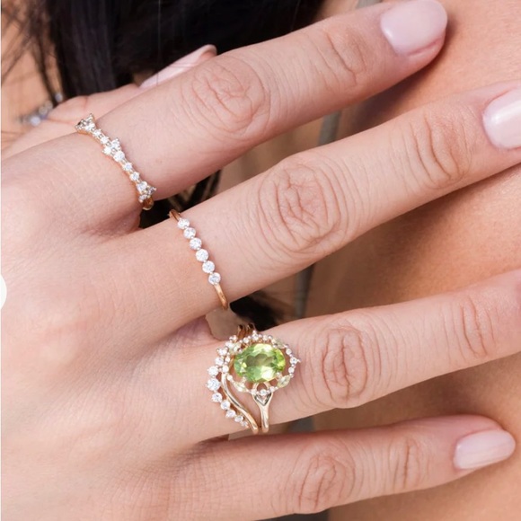 Brilliant Floating 14K/ Diamond Stacker Ring - Picture 4 of 7